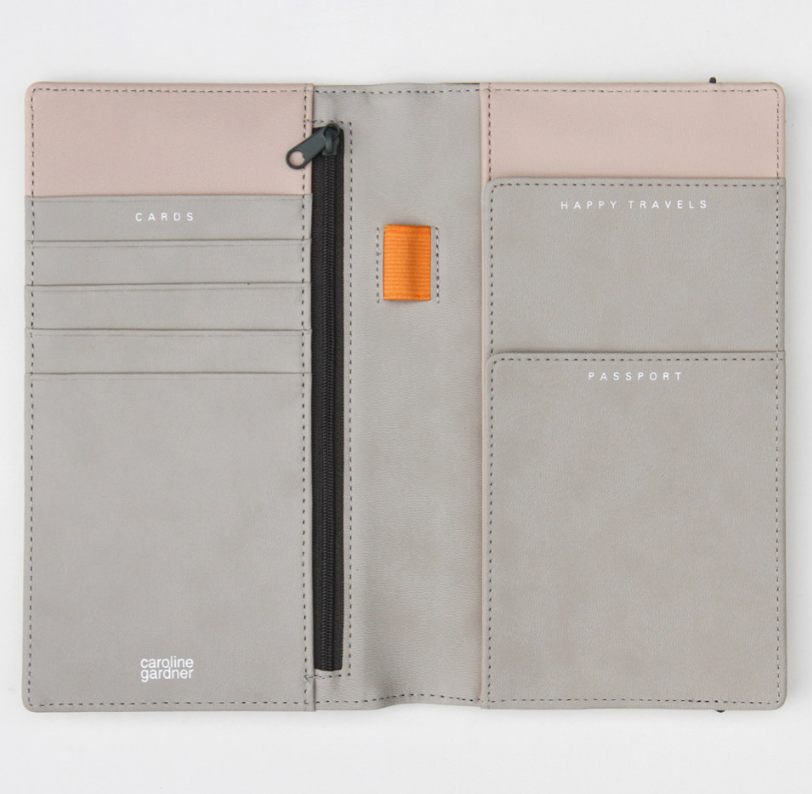 Portefeuille / Organisateur de voyage - Or