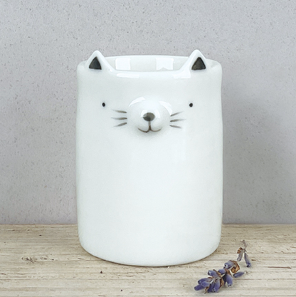 Vase/pot rond - Chat