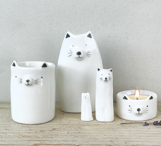 Petit vase fin - Chat