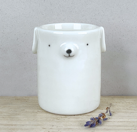 Vase/pot rond - Chien