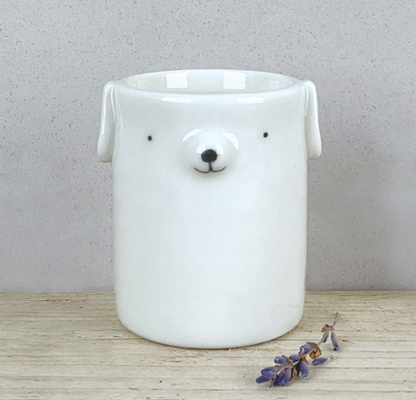 Vase/pot rond - Chien