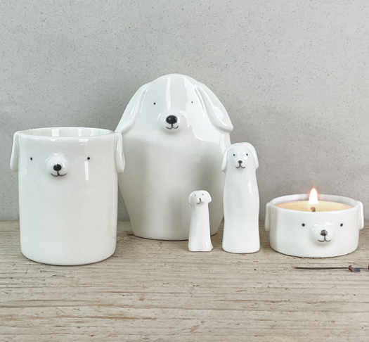 Vase/pot rond - Chien