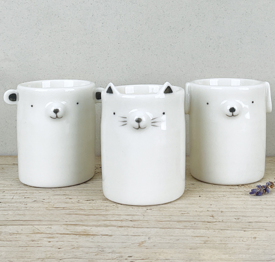 Vase/pot rond - Chat
