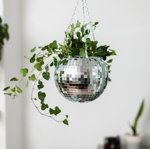 Pot de plantes disco boule à facettes - Argent GM