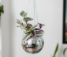 Pot de plantes disco boule à facettes - Argent MM