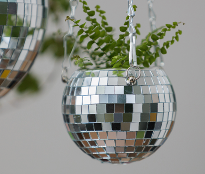 Pot de plantes disco boule à facettes - Argent PM