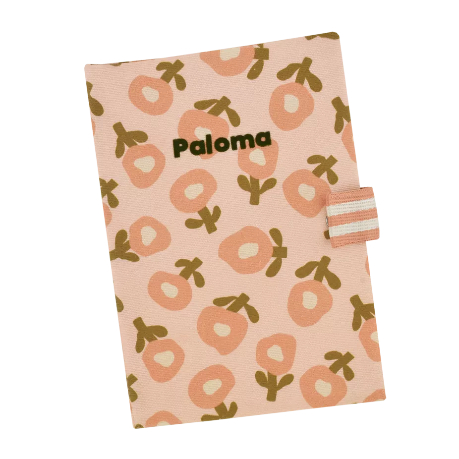 protège carnet de Santé fleurs roses petit picotin