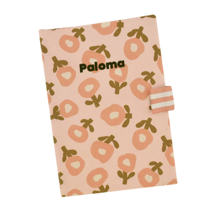 protège carnet de Santé fleurs roses petit picotin