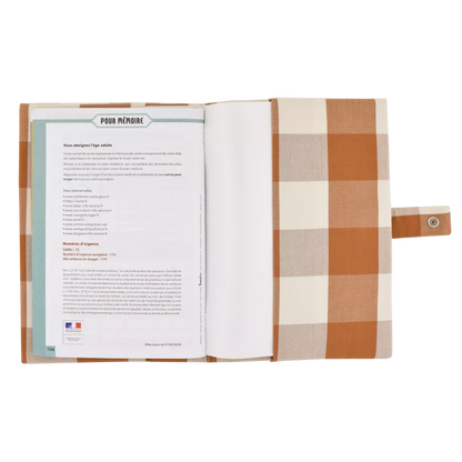 protège carnet de santé carreaux briques petit picotin