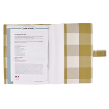 protège carnet de santé carreaux ocres petit picotin