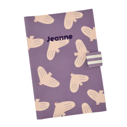 protège carnet de santé oiseaux lilas petit picotin