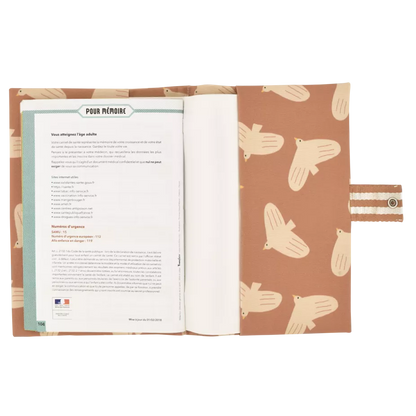 protège carnet de santé oiseaux tomette petit picotin 