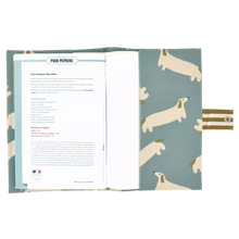 protège carnet de santé teckels bleu givré petit picotin 