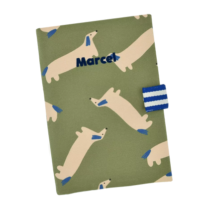 protège carnet de santé teckels olive petit picotin