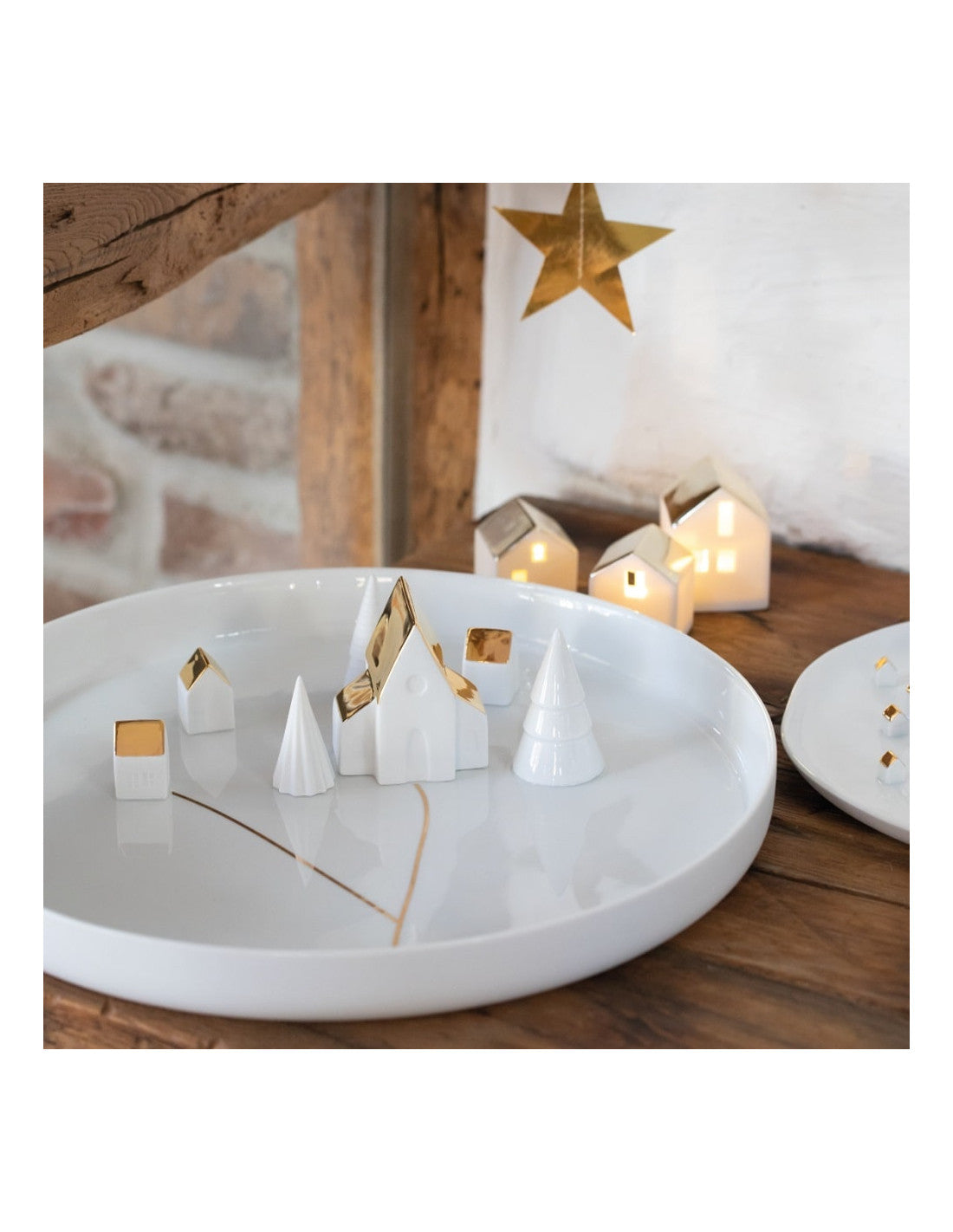 Grand plat - Village de Noël
