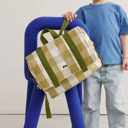 raphael-le-cartable-maternelle-a-carreaux ocre