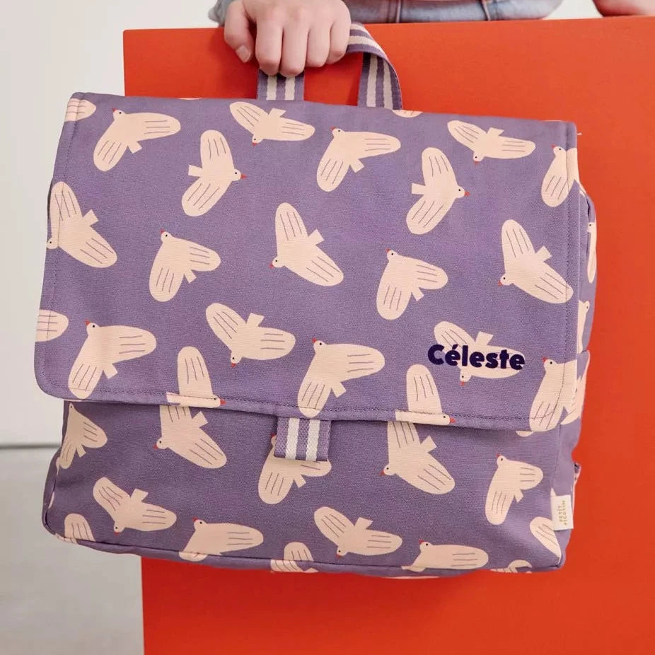 raphael-le-cartable-maternelle-oiseaux lilas