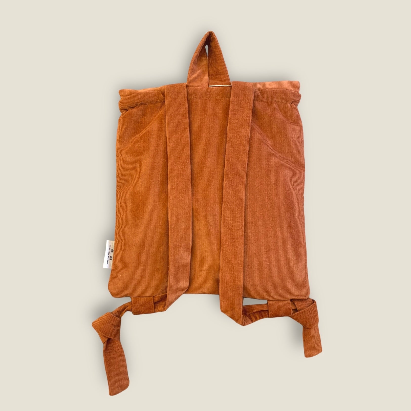 Sac à dos velours brique - Cœur doré pailleté