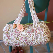 sac week-end palmyre rose poudré