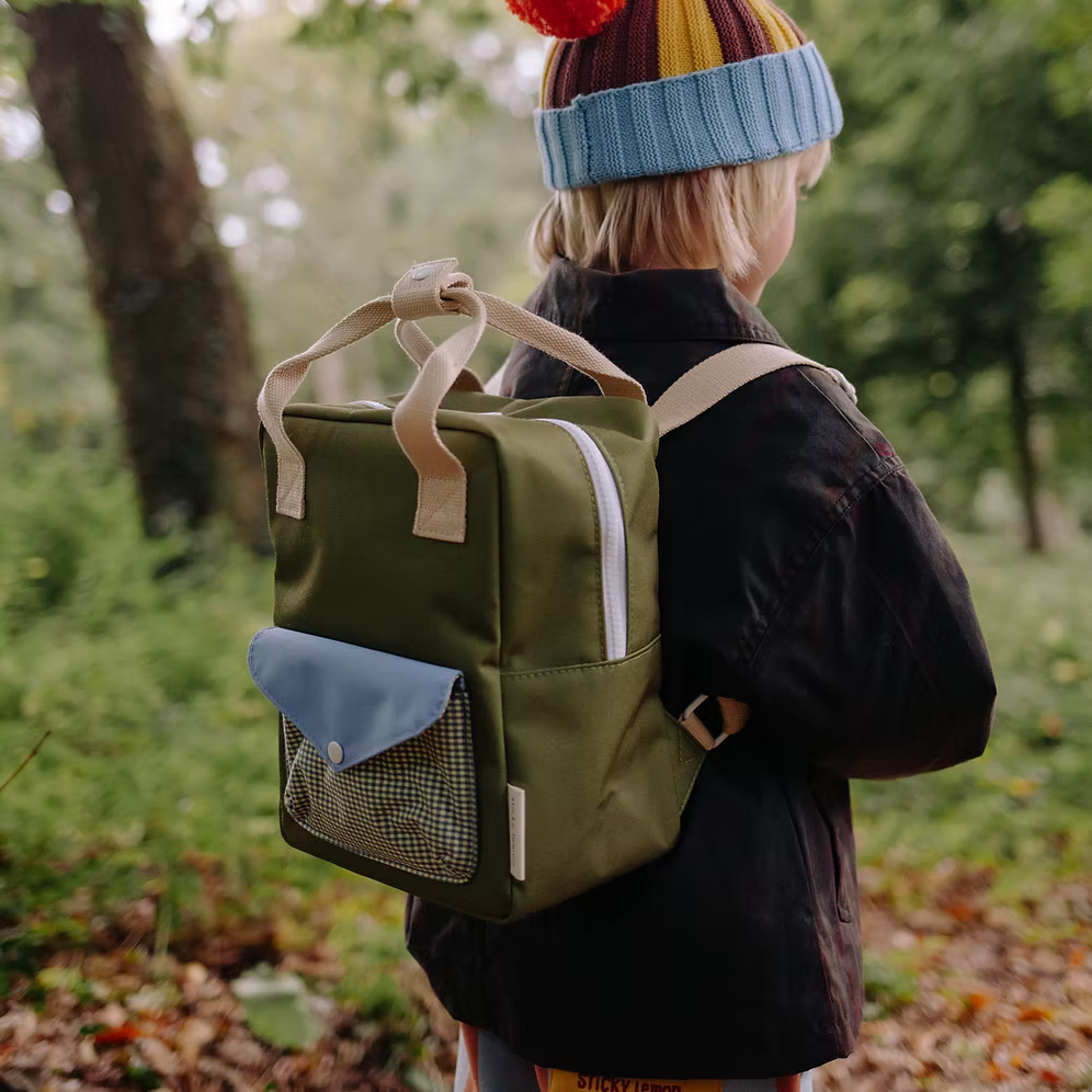 sac à dos enfant enveloppe Vert et bleu Tickling Grass