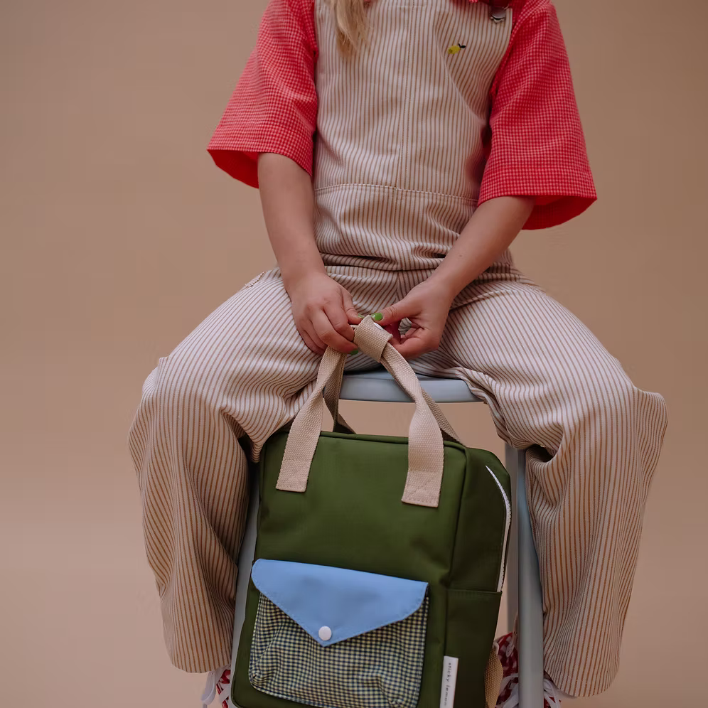 sac à dos enfant enveloppe Vert et bleu Tickling Grass