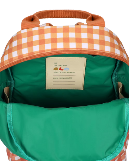 sac à dos ole carreaux orange gingham canyon