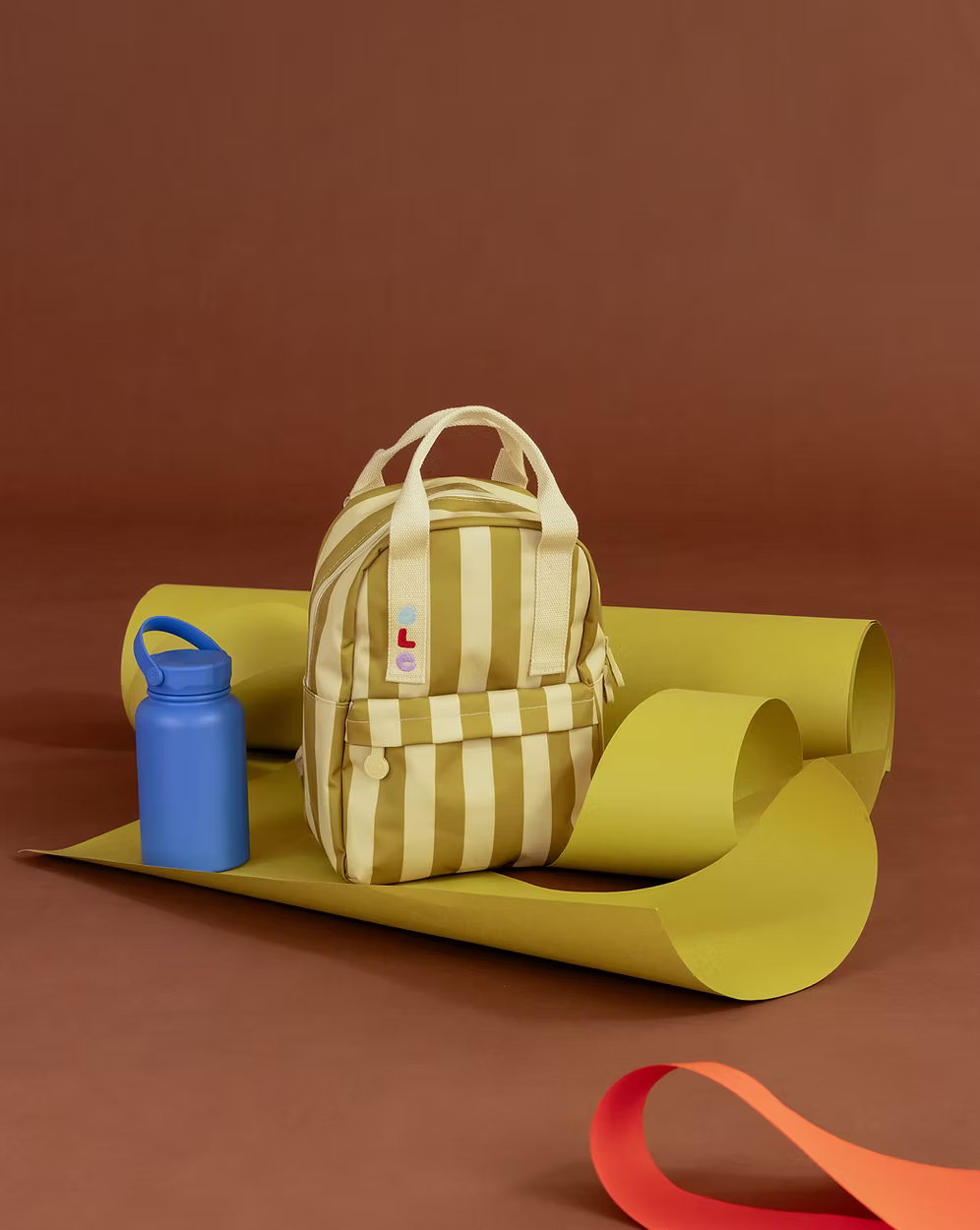 sac à dos ole rayures olive et blanc