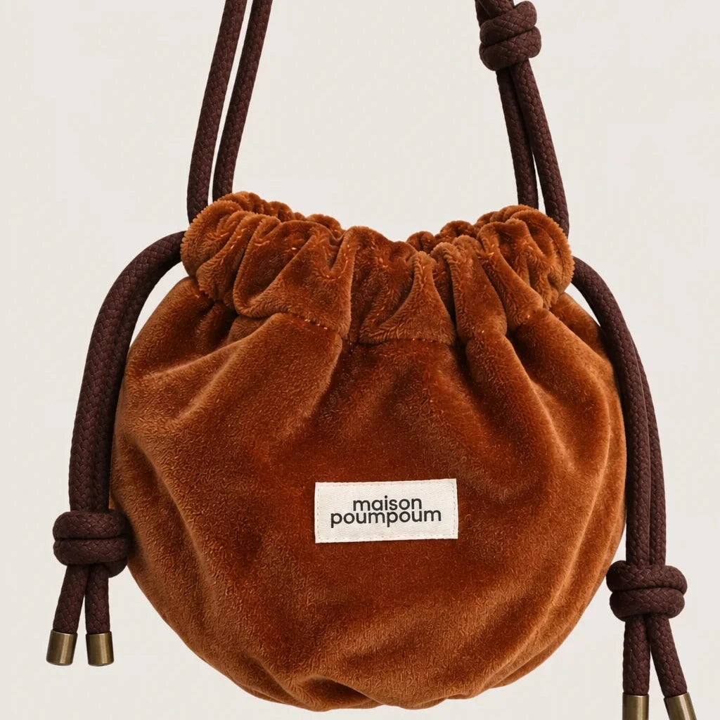 sac groom velours cognac maison poumpoum