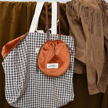 sac groom velours cognac maison poumpoum