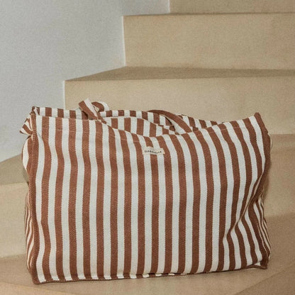 sac week end rayures moka Gabrielle