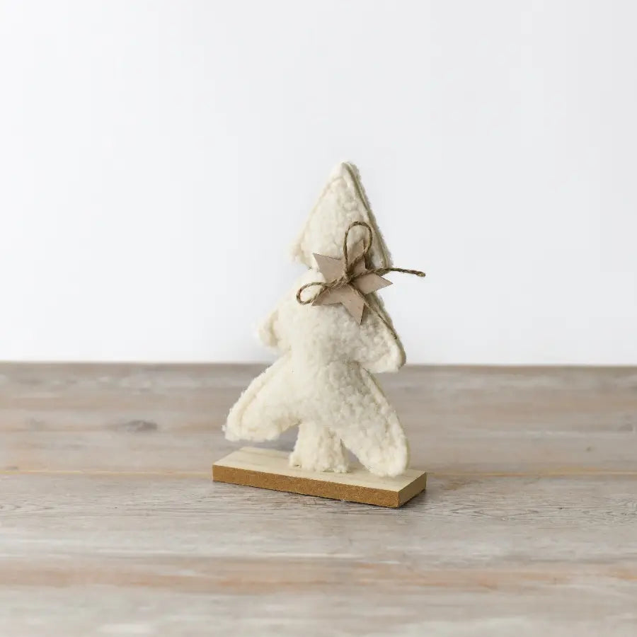 Petit sapin sherpa - Ecru
