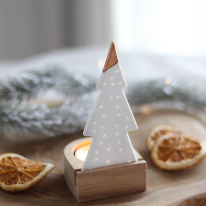 Bougeoir sur socle bois - Sapin