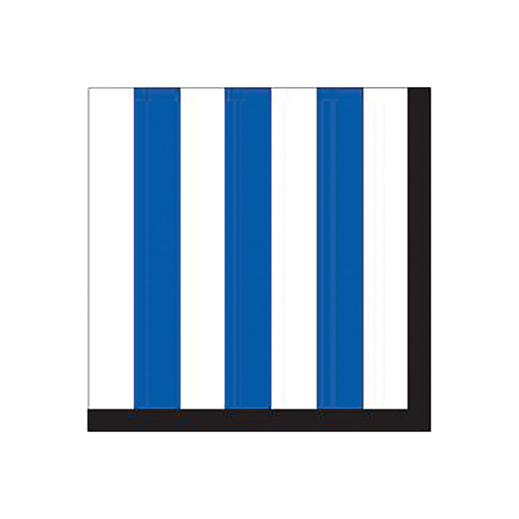 20 serviettes en papier - Rayures Bleues et Blanches