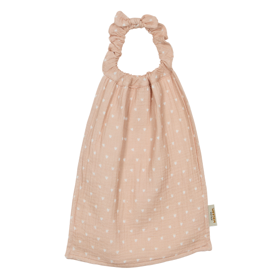 Serviette de cantine petits coeurs - Beige