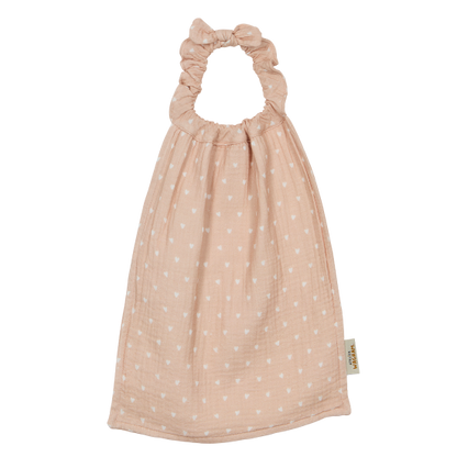 Serviette de cantine petits coeurs - Beige