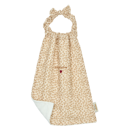 Serviette de cantine - léopard rose