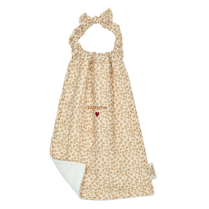 Serviette de cantine - léopard rose