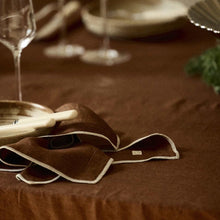 serviette-de-table-moka- liseré snow Gabrielle Paris