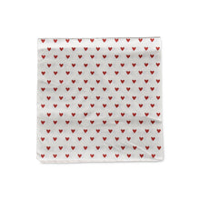 20 serviettes en papier - coeurs rouges