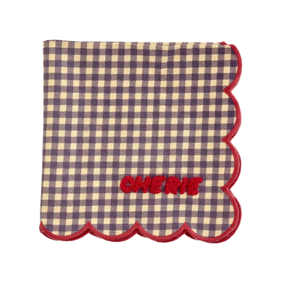 serviette de table framboise douce cherie rice