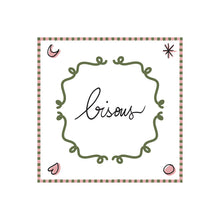 20 serviettes en papier - Bisou kaki et rose