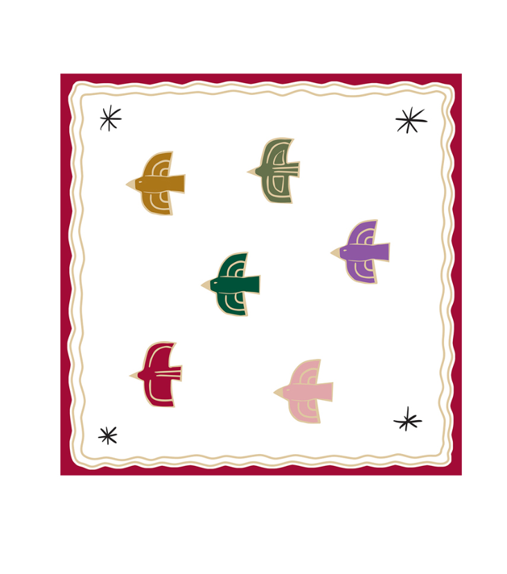 20 serviettes en papier - Oiseaux multicolores