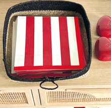 20 serviettes en papier - Rayures Rouges et Blanches