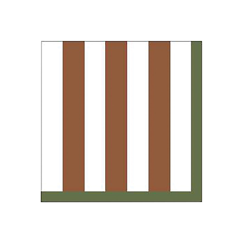 20 serviettes en papier - Rayures Marrons et Blanches