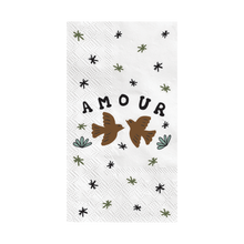 serviettes amour oiseaux opjet