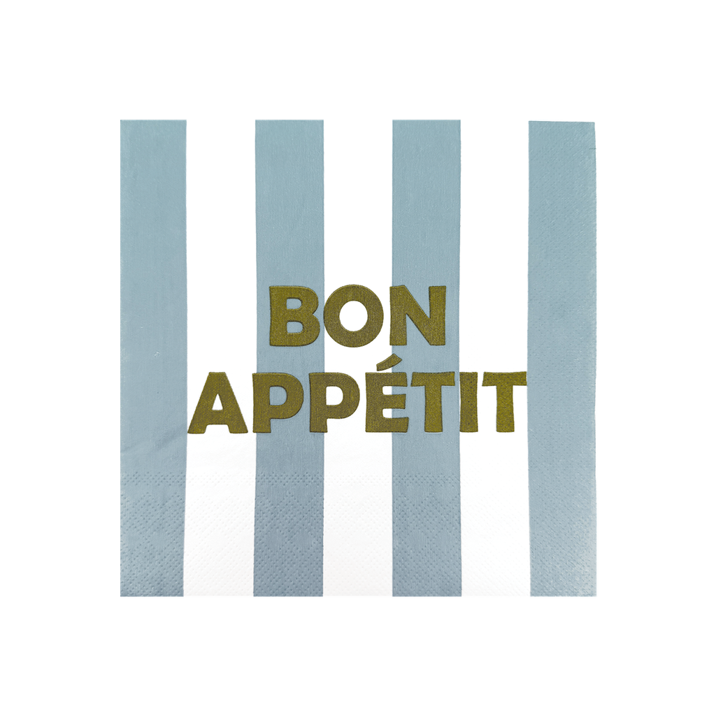 serviettes bon appétit bleues opjet