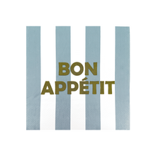 serviettes bon appétit bleues opjet