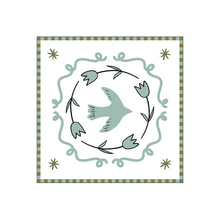 serviettes colombe bleue