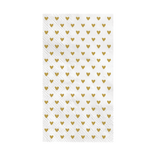 serviettes en papier coeurs dorés opjet