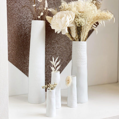 Set de 3 mini vases poésie typo